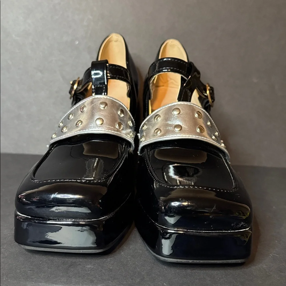 Black Patent Platform Mary Jane’s